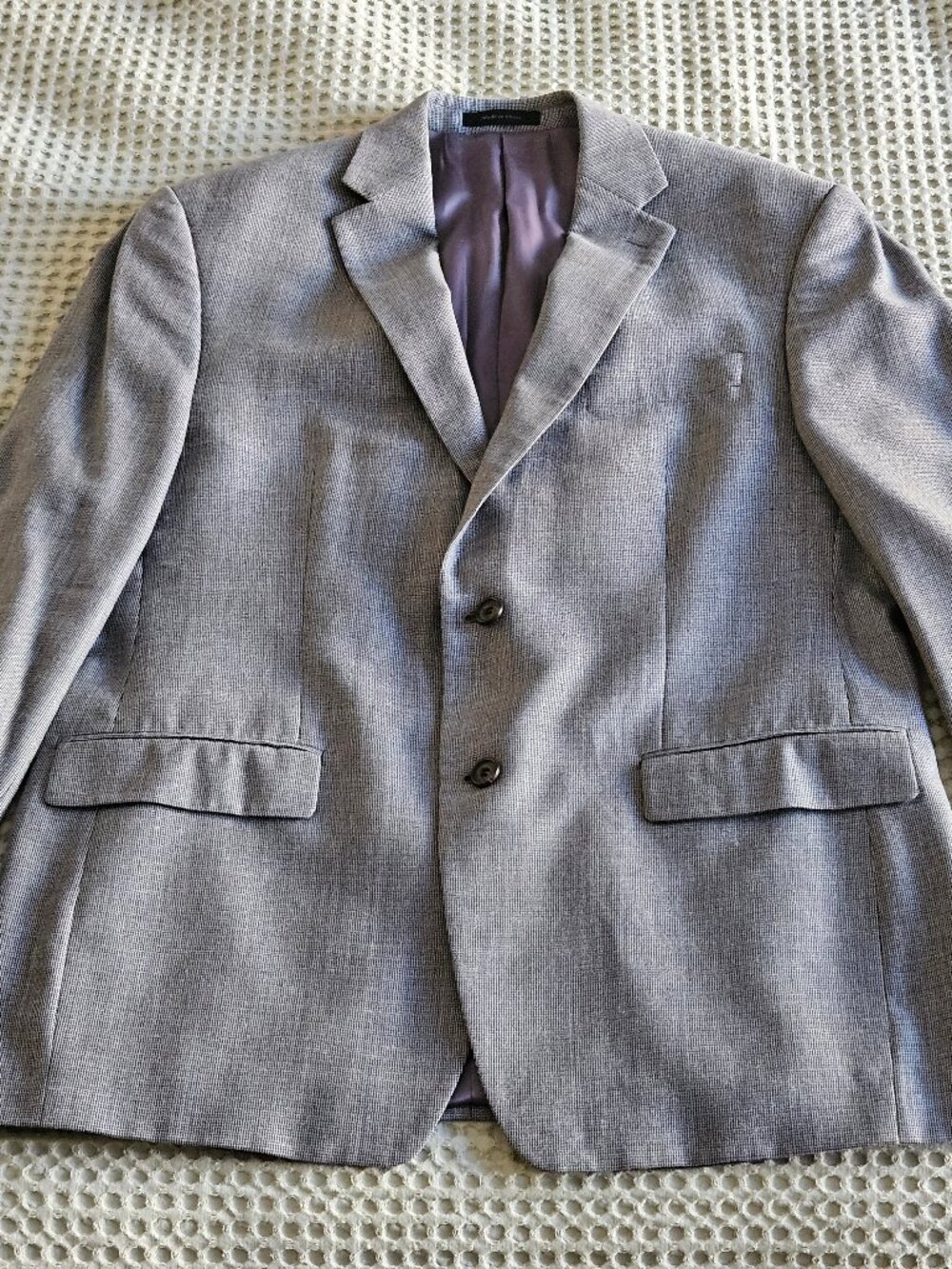 Lauren Ralph Lauren 42R Silk Wool Glen Plaid Blazer Silk Wool Blend